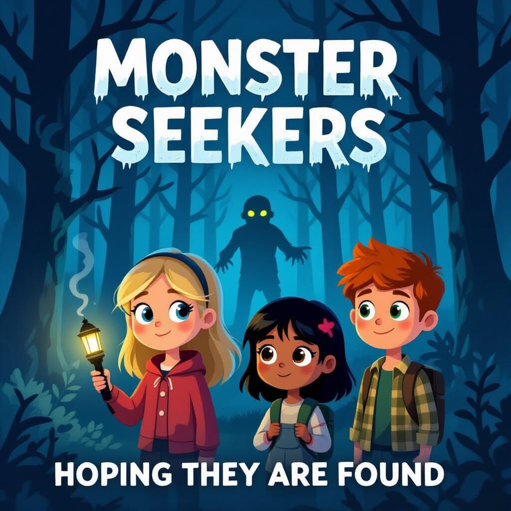 Monster Seekers Movie Poster in Spooky Forest