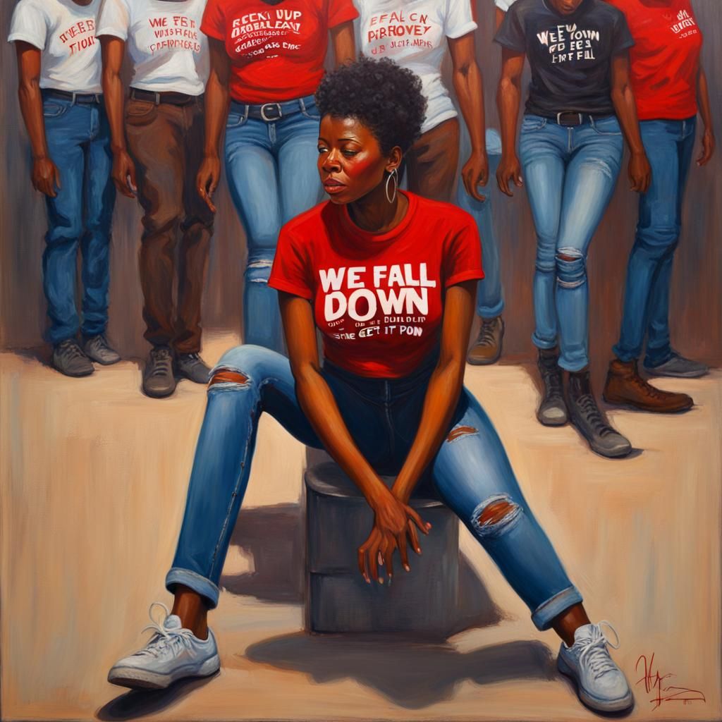 Emotional Support: Oil Painting of Two Women