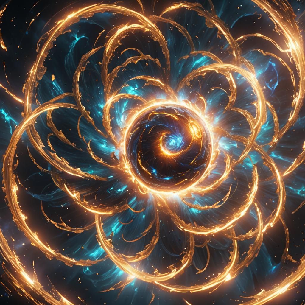 Cosmic Explosion with Azure and Golden Energies