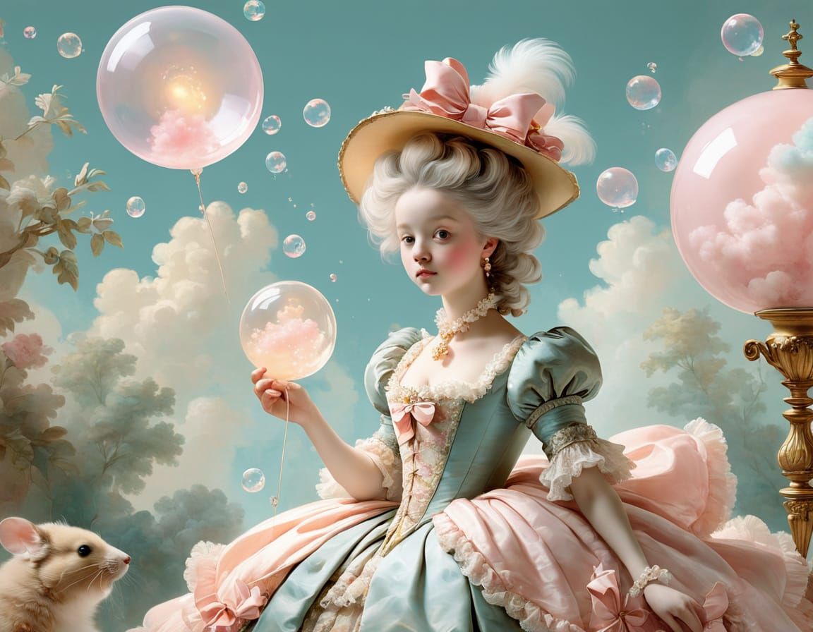 Hamsters in Whimsical Pastel Dreamscape