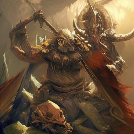 Dark Fantasy Art in Style of Alphonse Mucha