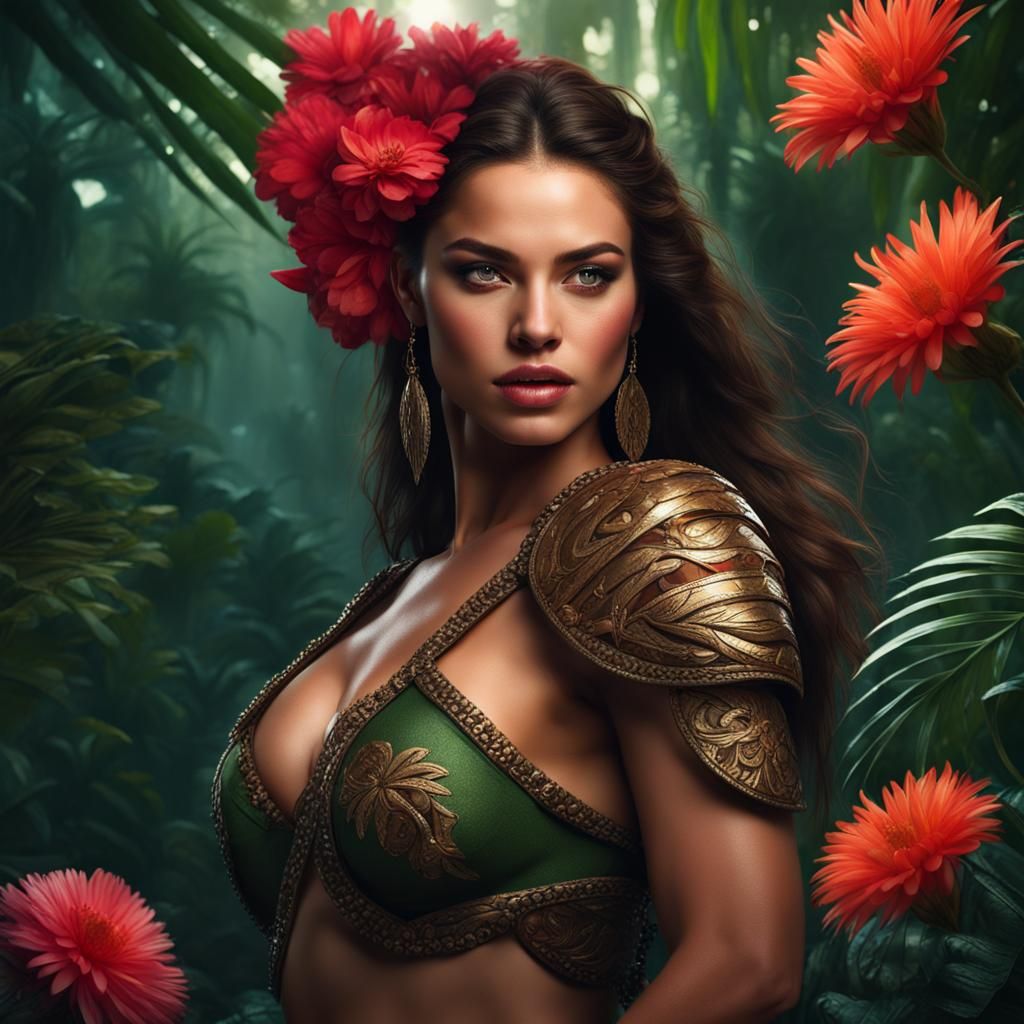 Brazilian Jungle Warrior: Ultra-Detailed 8k Image