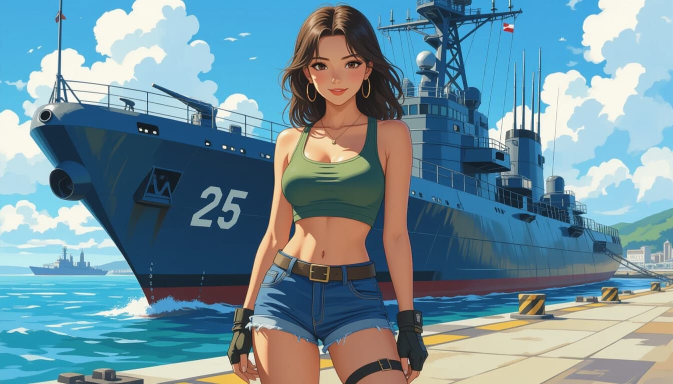 Realistic Anime Woman Poses by Submarine Base