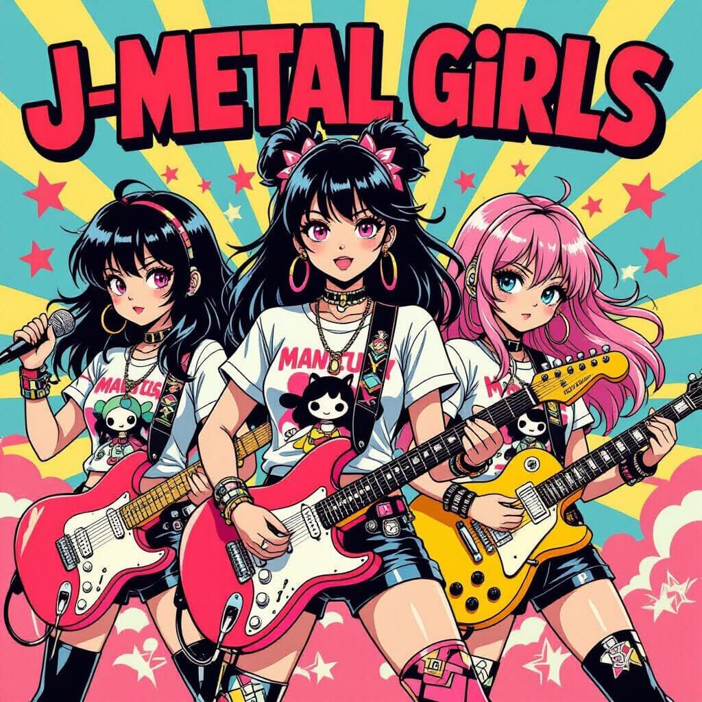 J-Metal Band Rocks 80s Airbrush Style