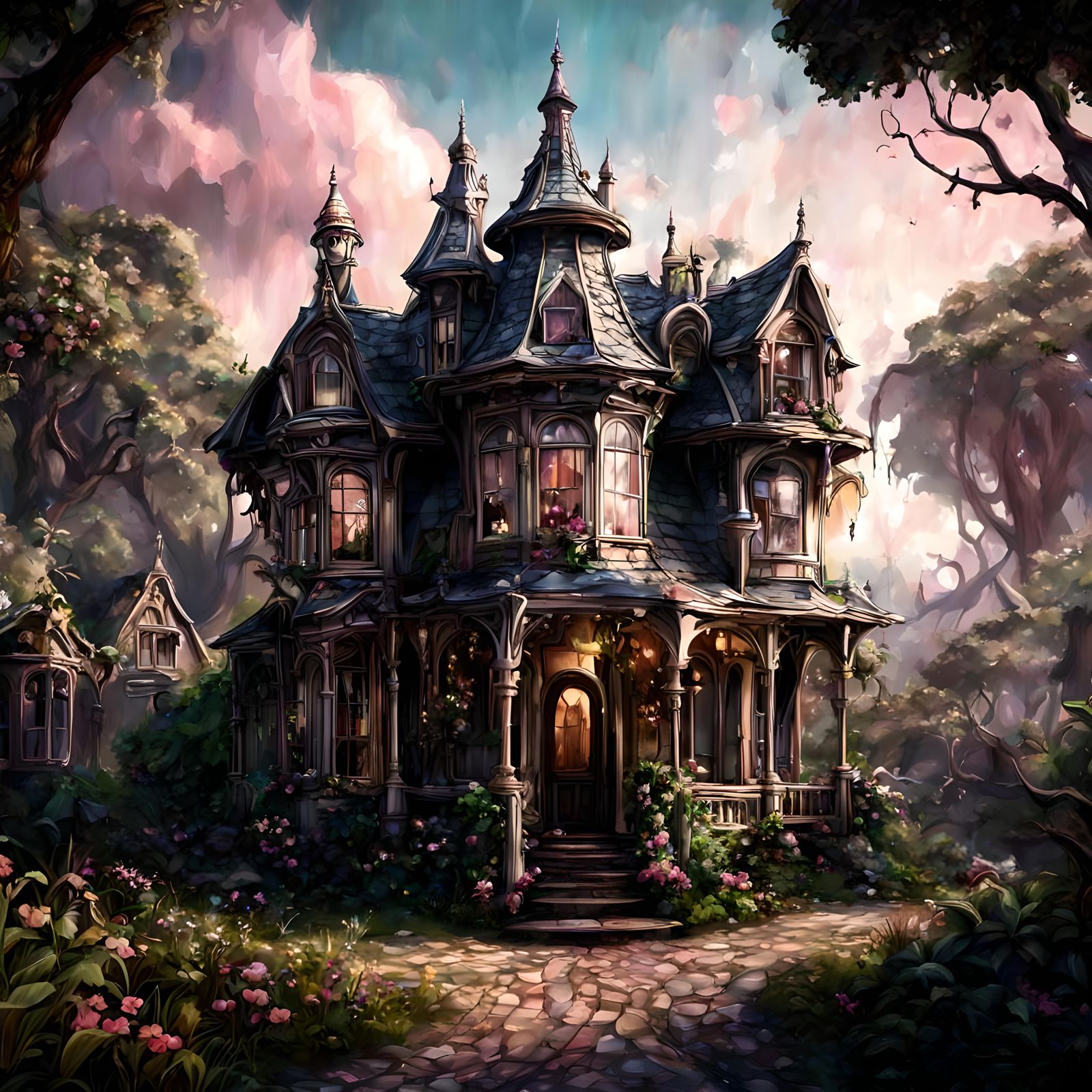 fantasy fairy Victorian house