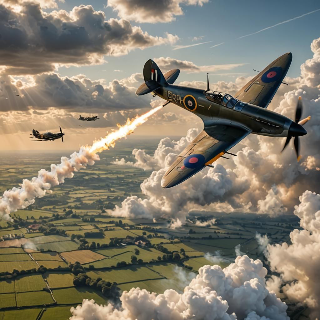 Dreamy Spitfire Scene in Flight