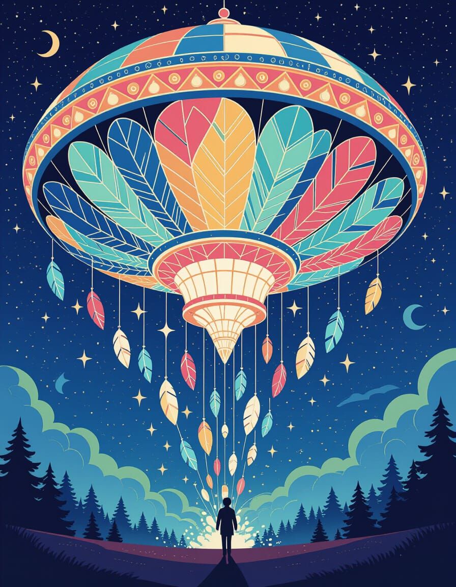 Loonyscape Spacebuns Hyaline Poetic Quilling Melodramatic Lighting Feathers