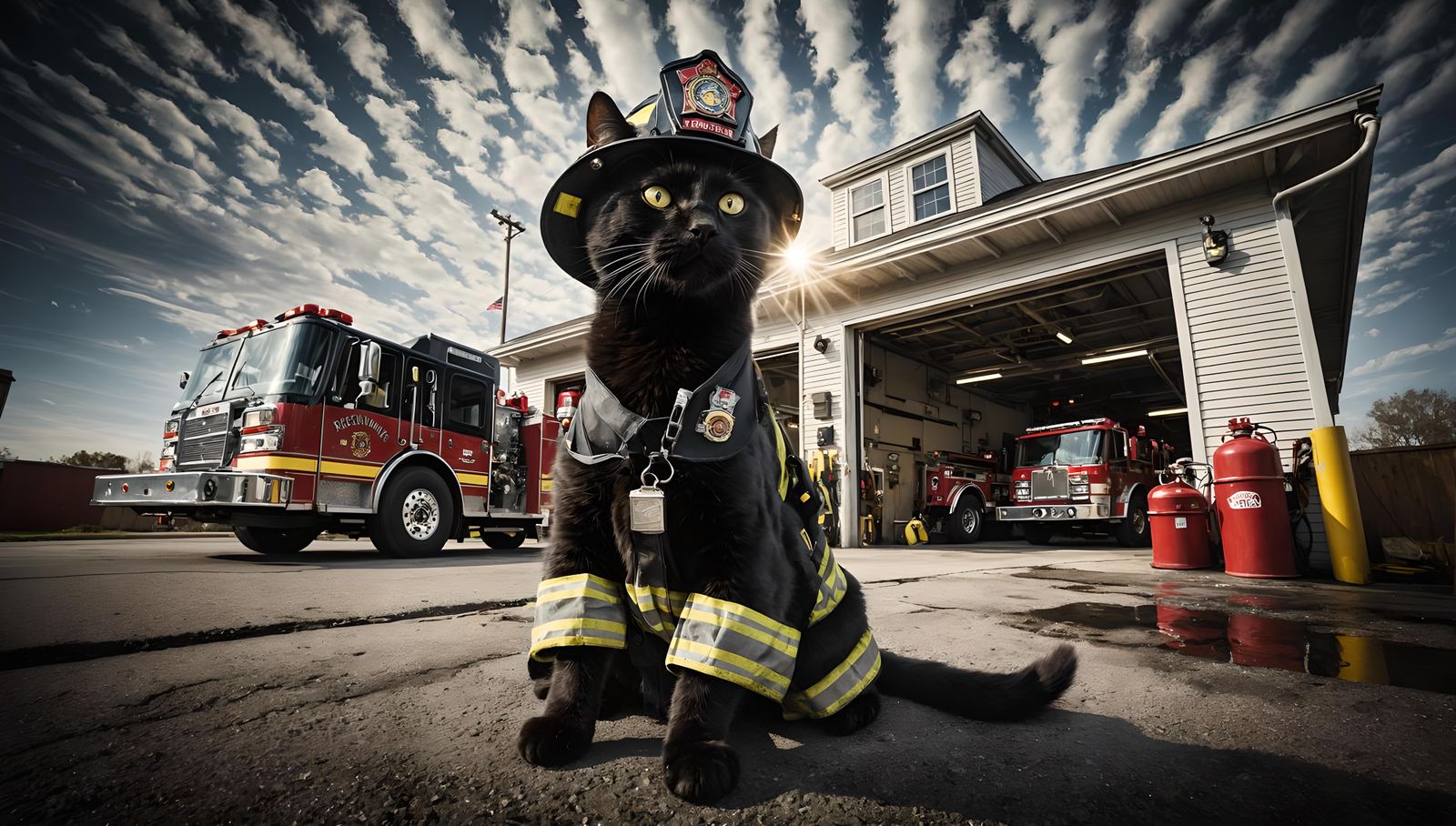 Firefighter Cat