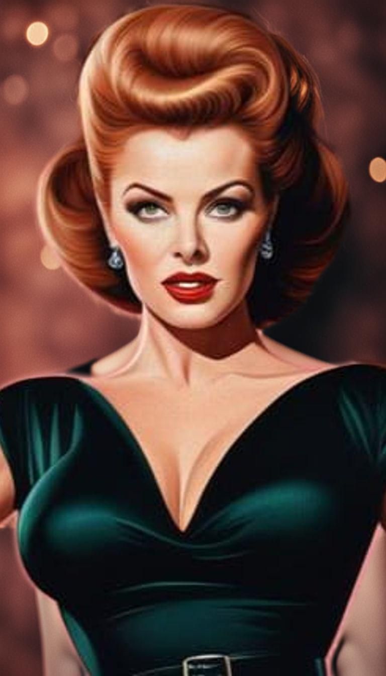 Glamorous Woman with Piercing Eyes in Cinematic Style