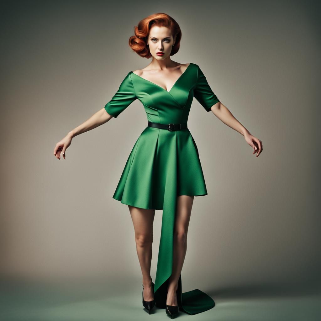 Glamorous Woman with Piercing Eyes in Old Hollywood Style