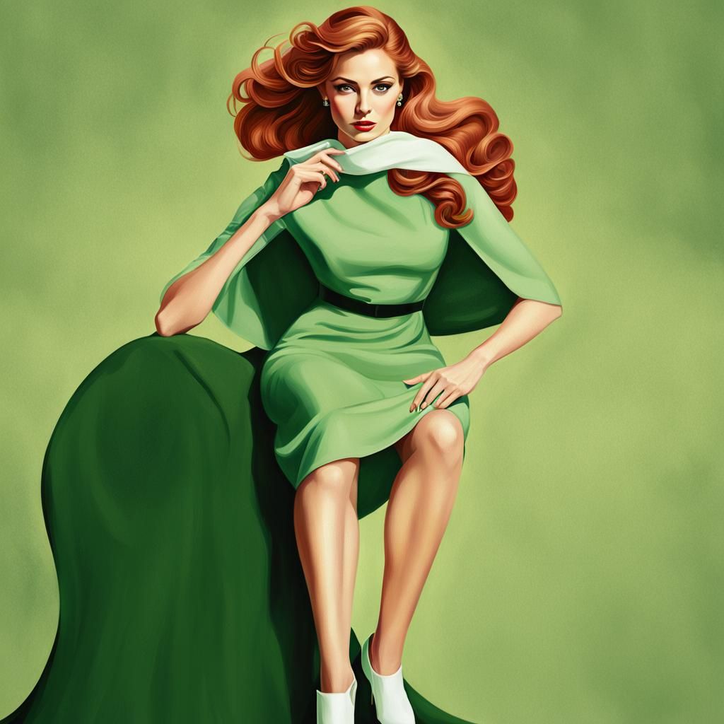 Glamorous Woman Portrait in Hollywood Style