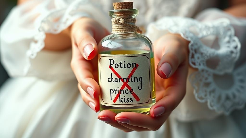 Regal Potion Bottle with Enchanted Protection