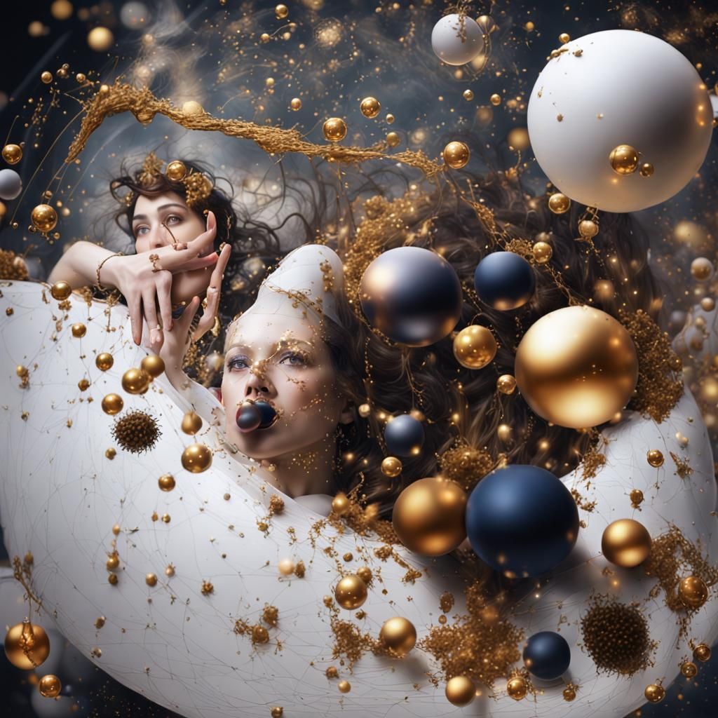 Beautiful Woman in Cafe: Hyperrealistic Photography