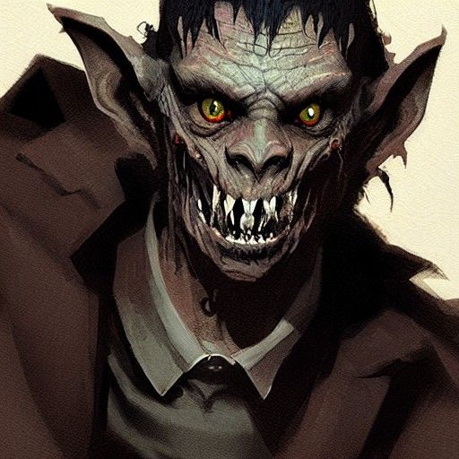 Sinister Goblin Portrait in Gurney Style