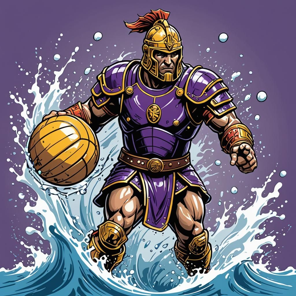Roman Warrior Water Polo Team Logo