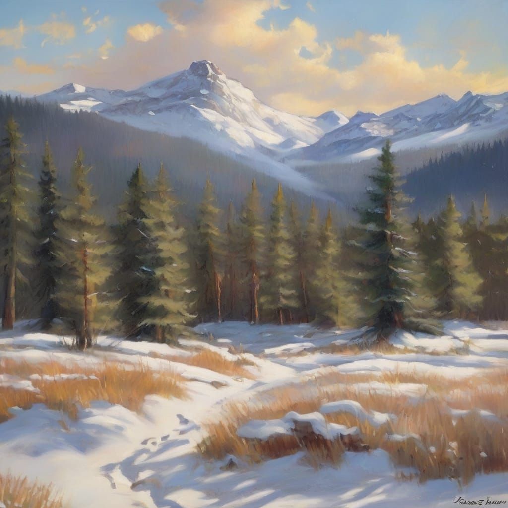 Vibrant Alpine Landscape in Springtime