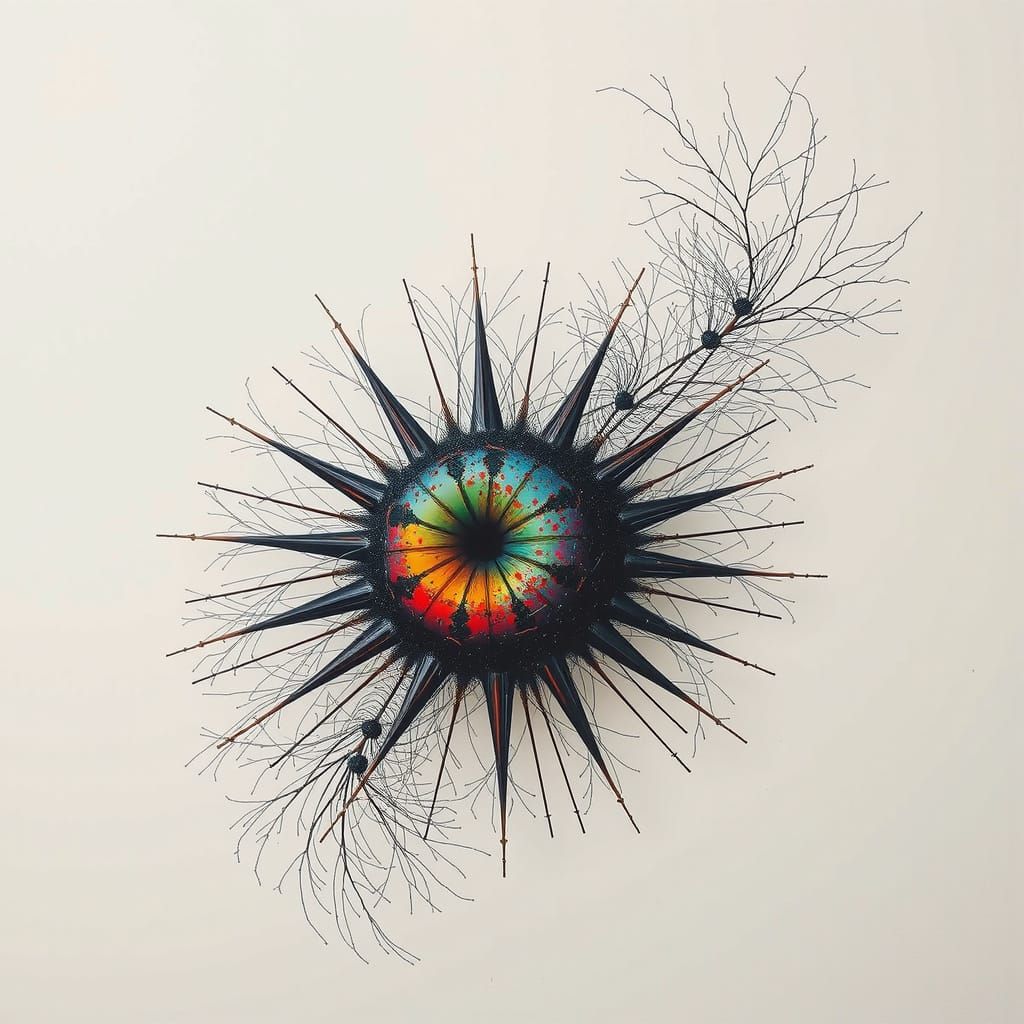 Vibrant Landscape with Golden Leaves and Pink Skin Accents