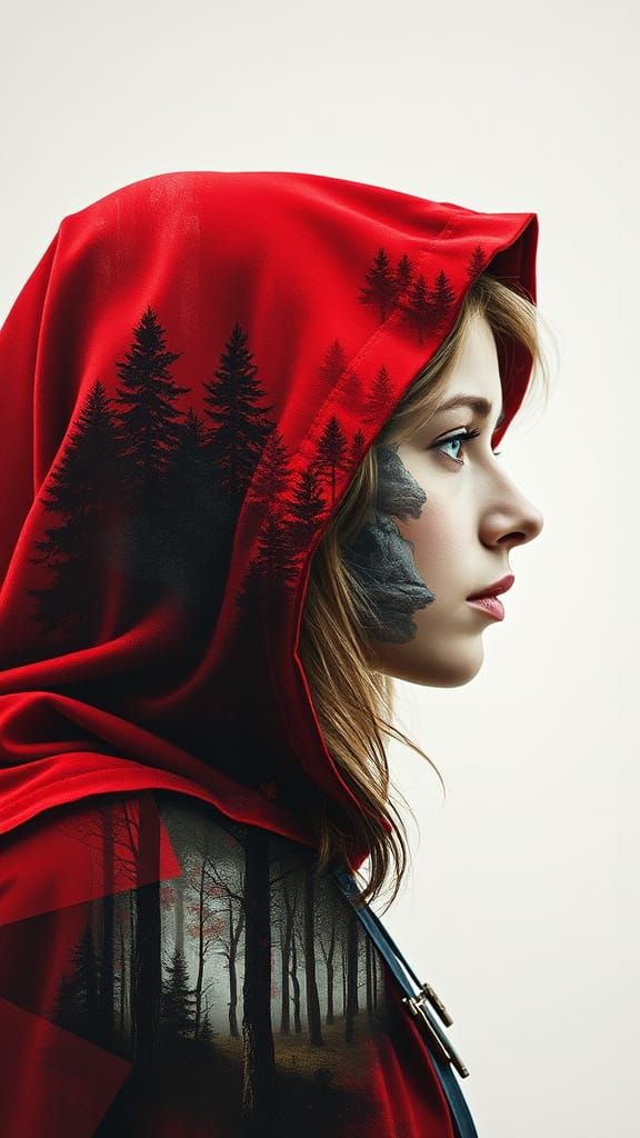 Enigmatic Portrait of a Forest Damsel in a Cubicuboctahedron...