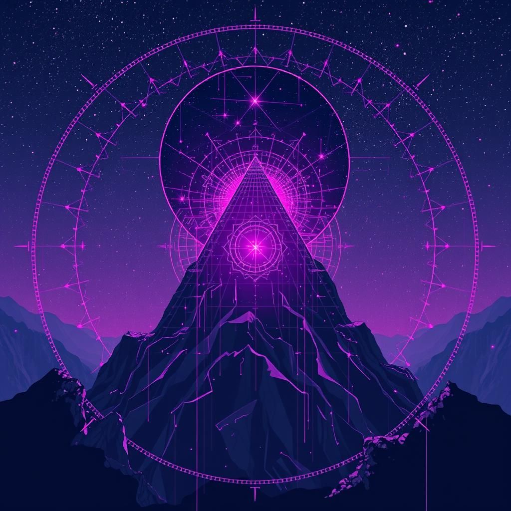 Abstract Constellation with Glitch Effects and Dark Energy