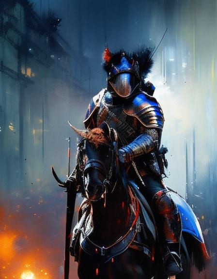 Sir Lancelot Portrait in Expressive Brushstrokes