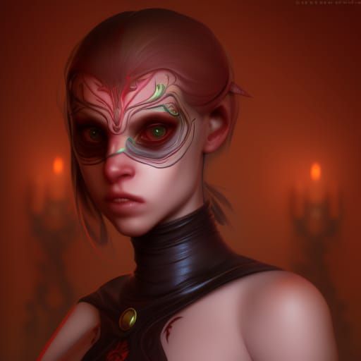 Ghoul Mortician: Hyperdetailed Concept Art Portrait