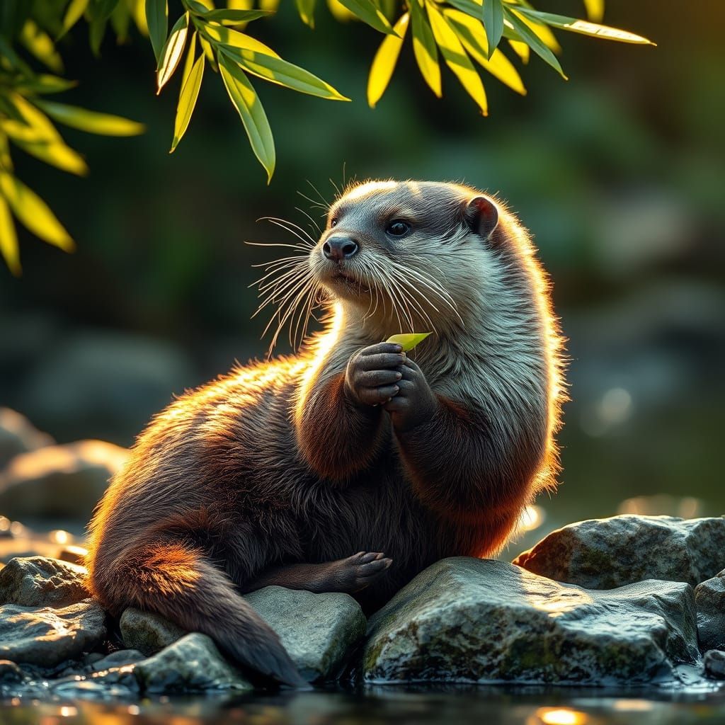 Serene Otter in Natural Splendor