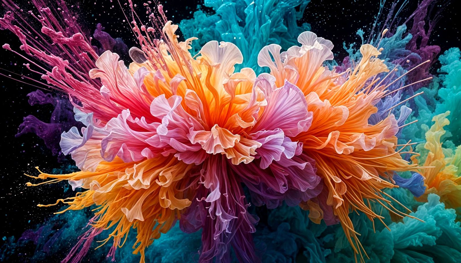 Exploding Pastel Powder Frozen in Time