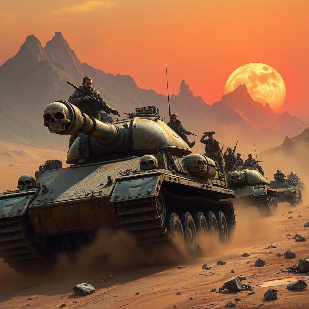 Cybernetic Warlord Conquers the Wasteland in Gritty, High-Oc...