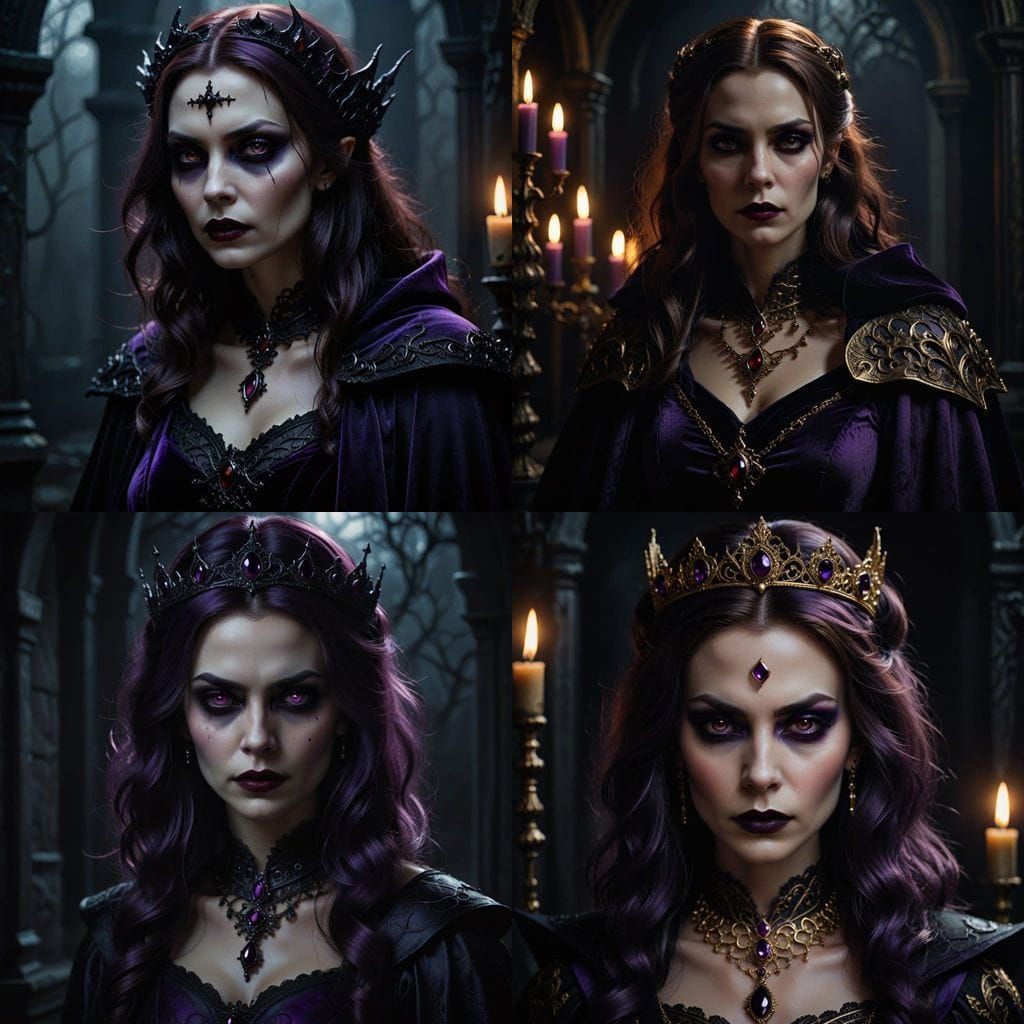 Vampire Queen in Purple and Black