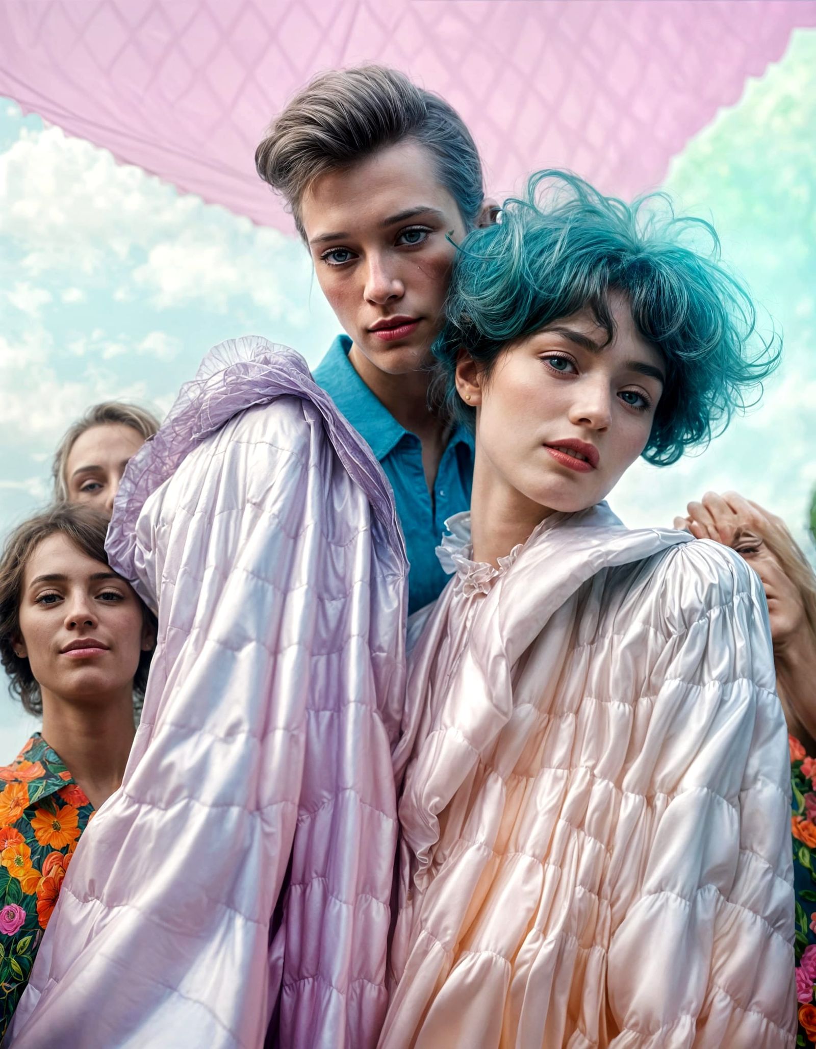 Joyful Garden Party: Hyperrealistic Photography of Happy Peo...