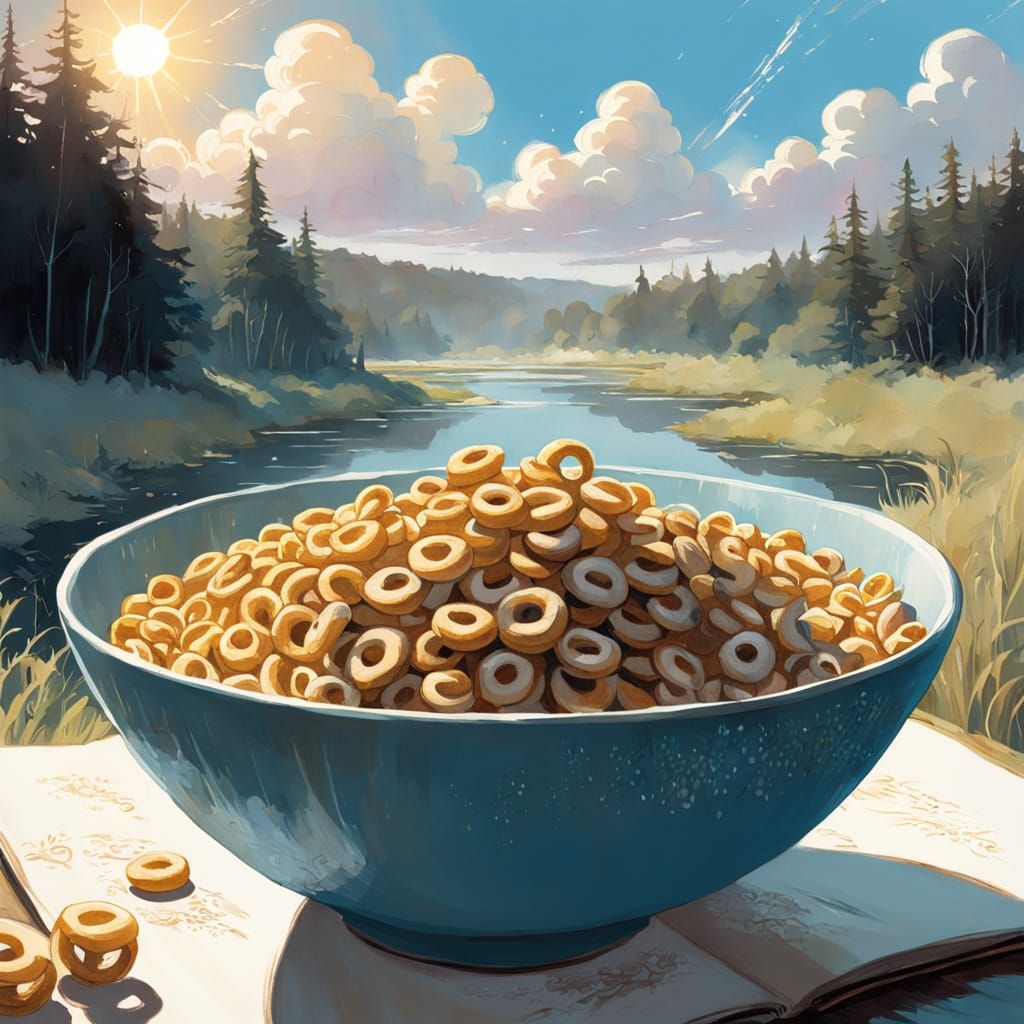 Idyllic Breakfast Scene in Soft Pastel Hues