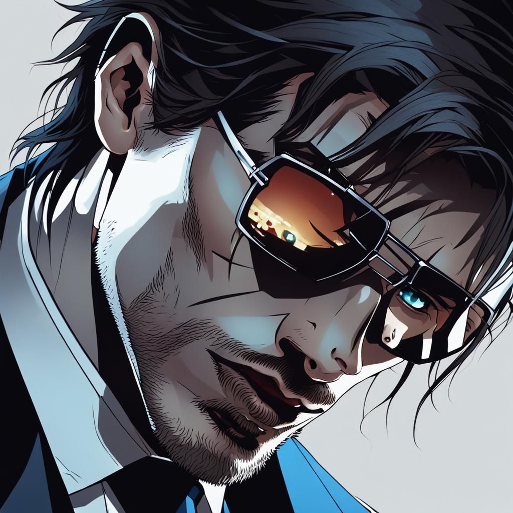 Handsome Vampire in Dark Gothic Horror Style