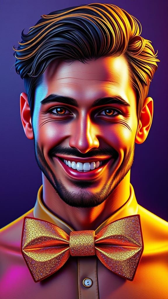 Handsome Man with Brown Eyes and a Beautiful Smile he is not...