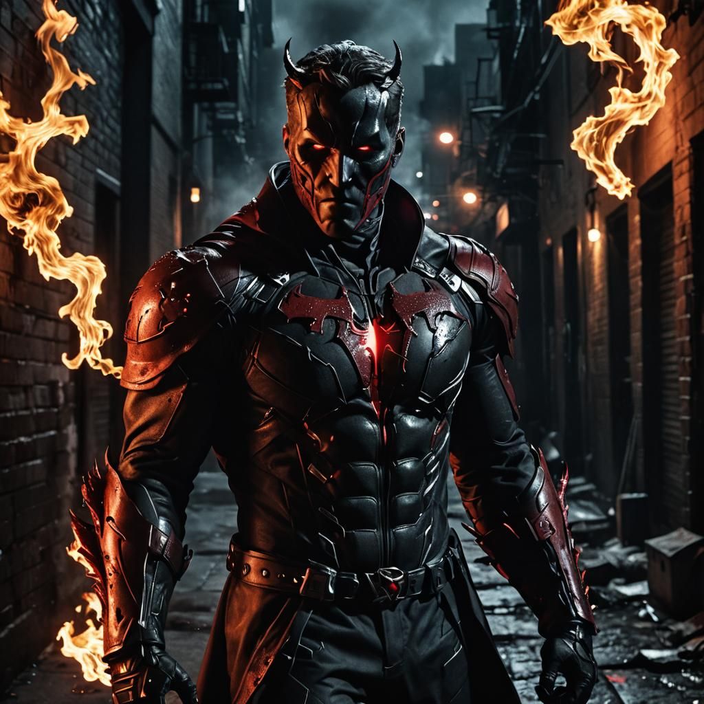 Ryan Reynolds as Spawn in Noir Comic Style