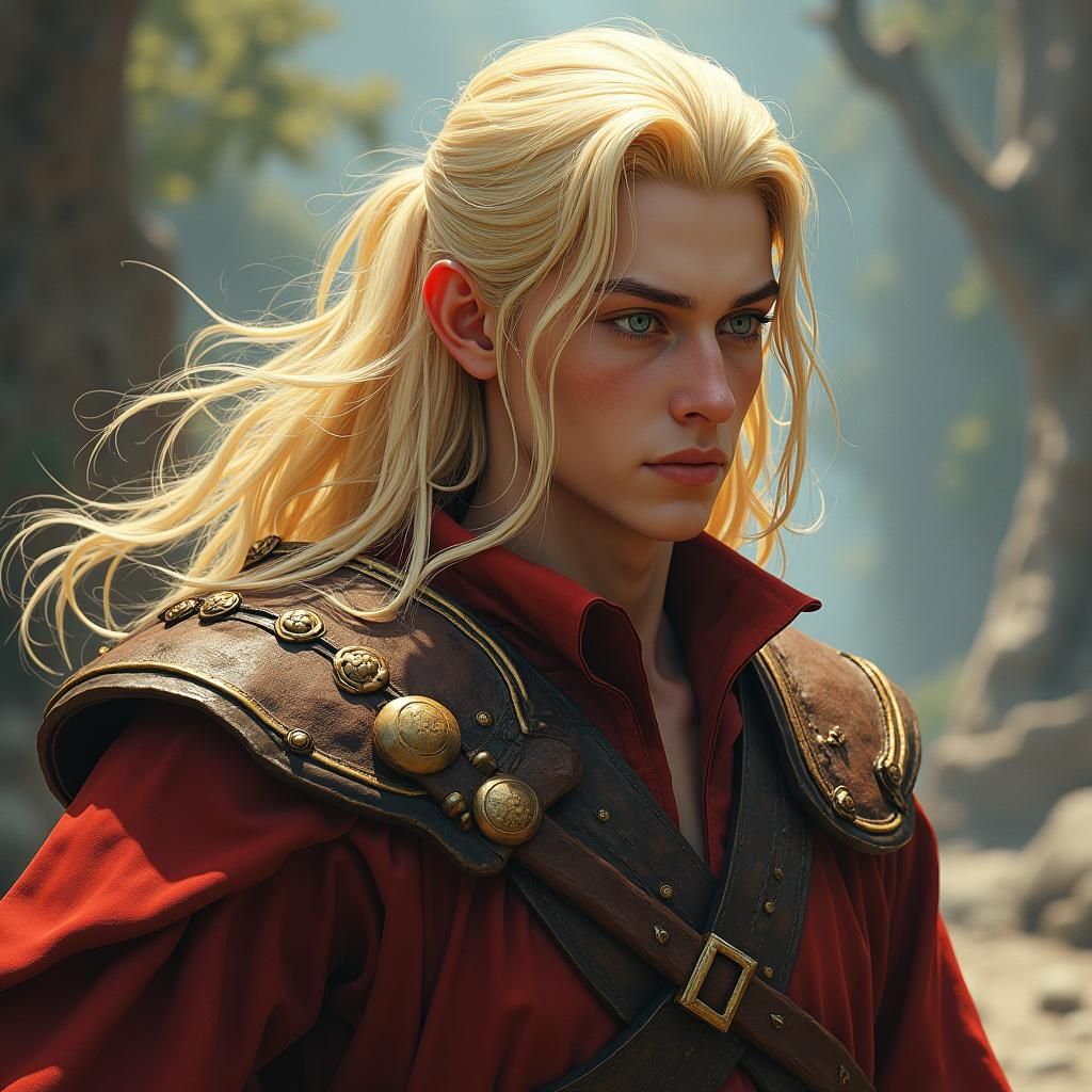 Anime Warrior Monk Portrait in Hyperdetailed Style