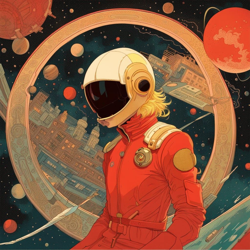 Char Aznable in Space Suit, Victo Ngai Style