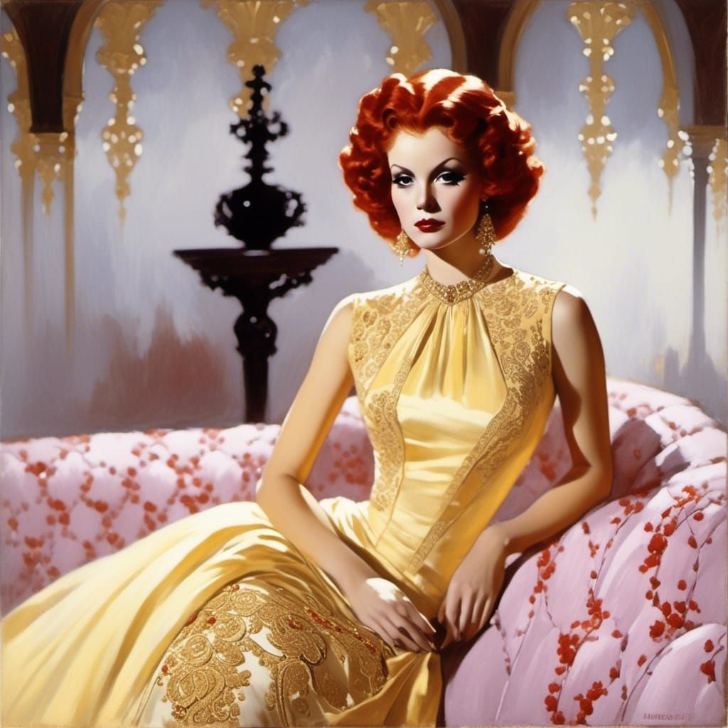 1960s Vampiress Portrait with Dramatic Lighting