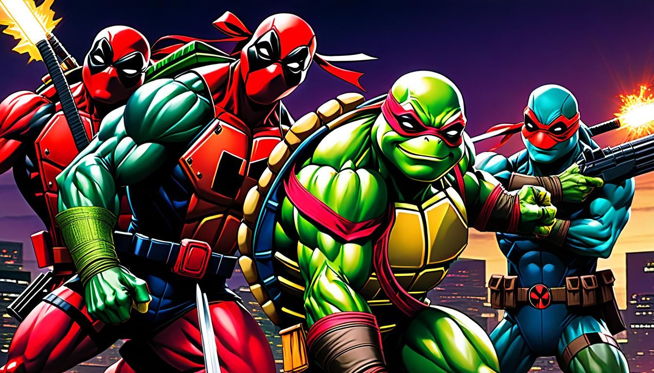 TMNT vs Deadpool: Manga-Style Showdown