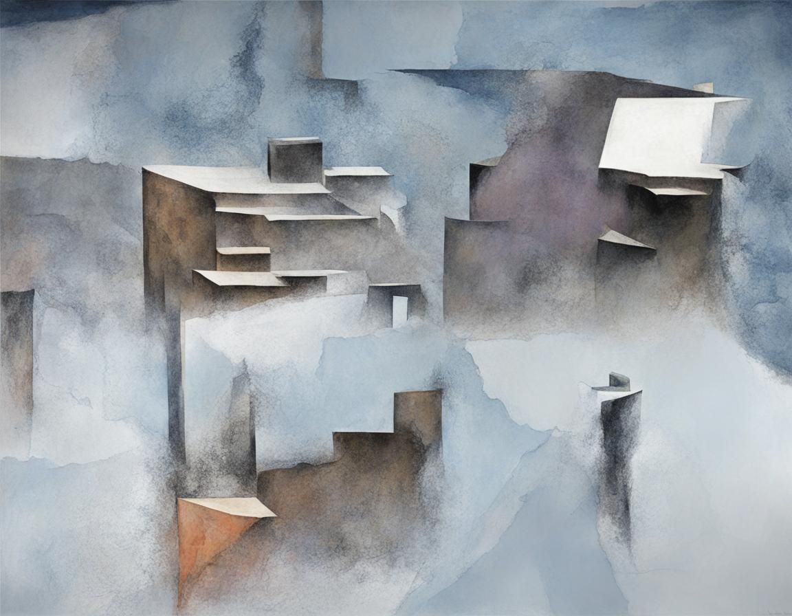 Abstract Cubist Composition in Picasso Style