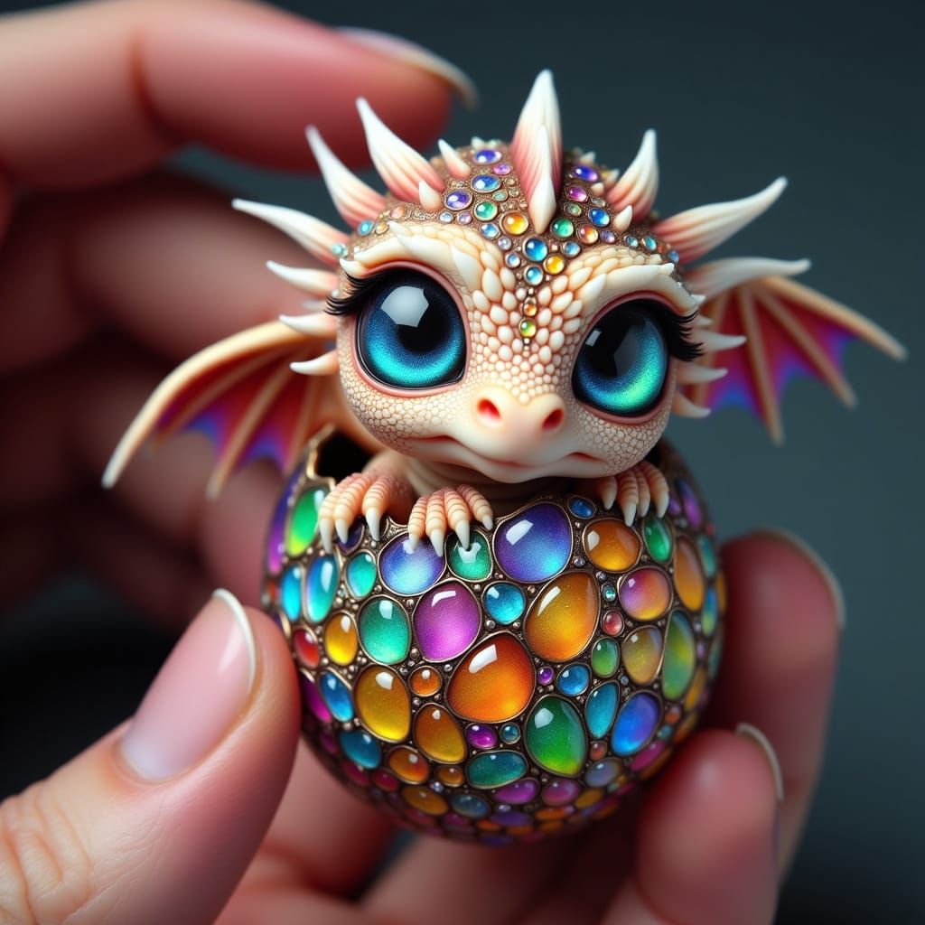 Fantastical Baby Dragon Concept Art in Deep Color