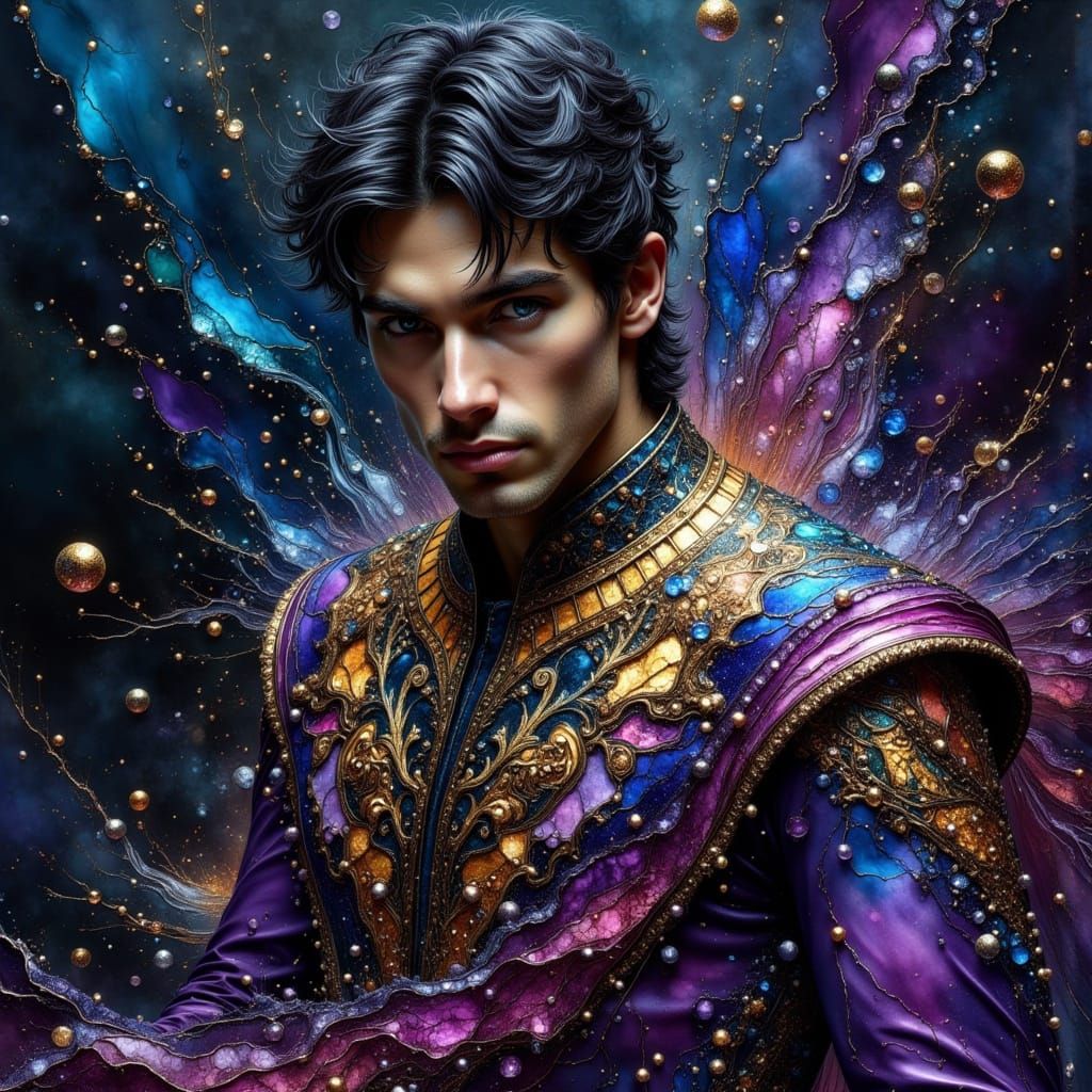 Regal Prince in Opulent Tunic