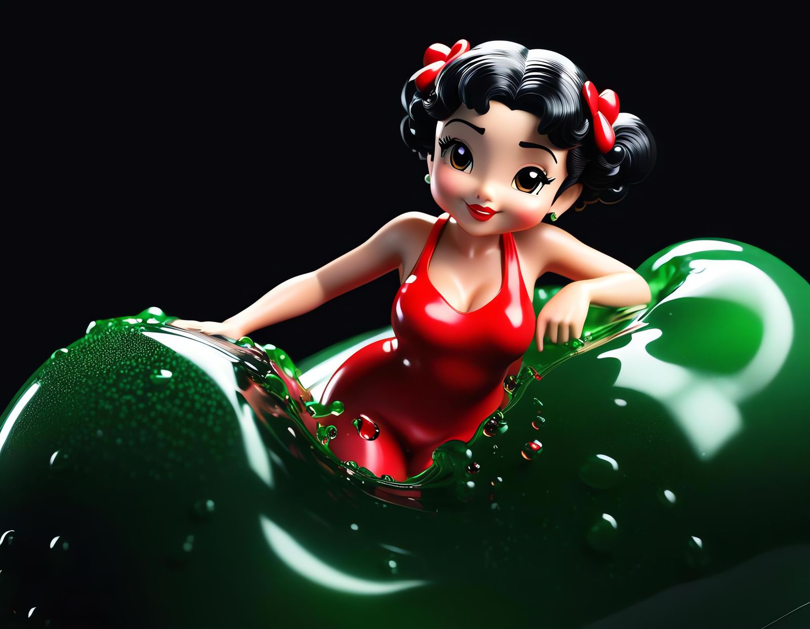 A gelatinous slime trying to envelop an unsuspecting Betty B...