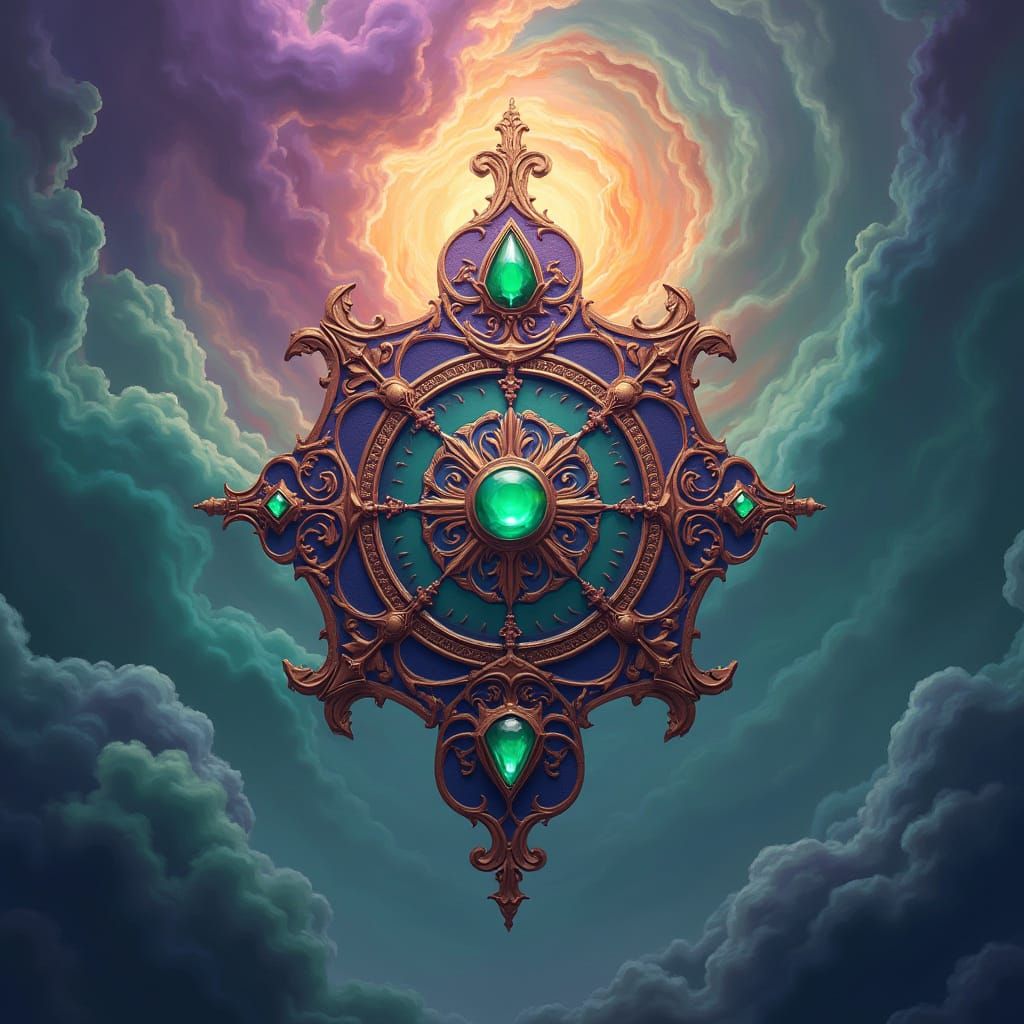 Ethereal Regalia Crest in Lavender and Gold