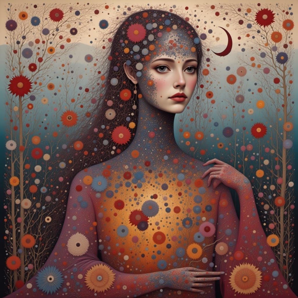 Pagan Moon Crimson Crown Portrait