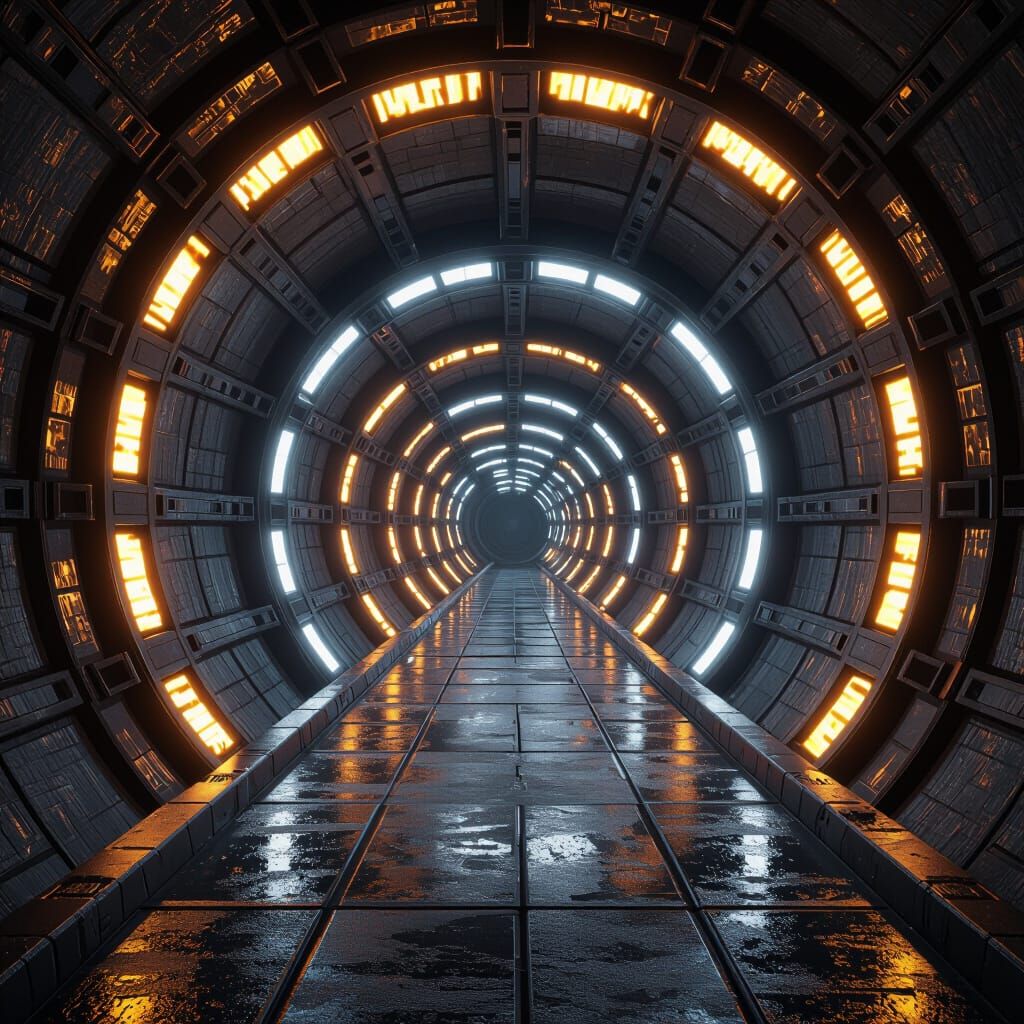Epic Tunnel Entrance with Dynamic Lighting