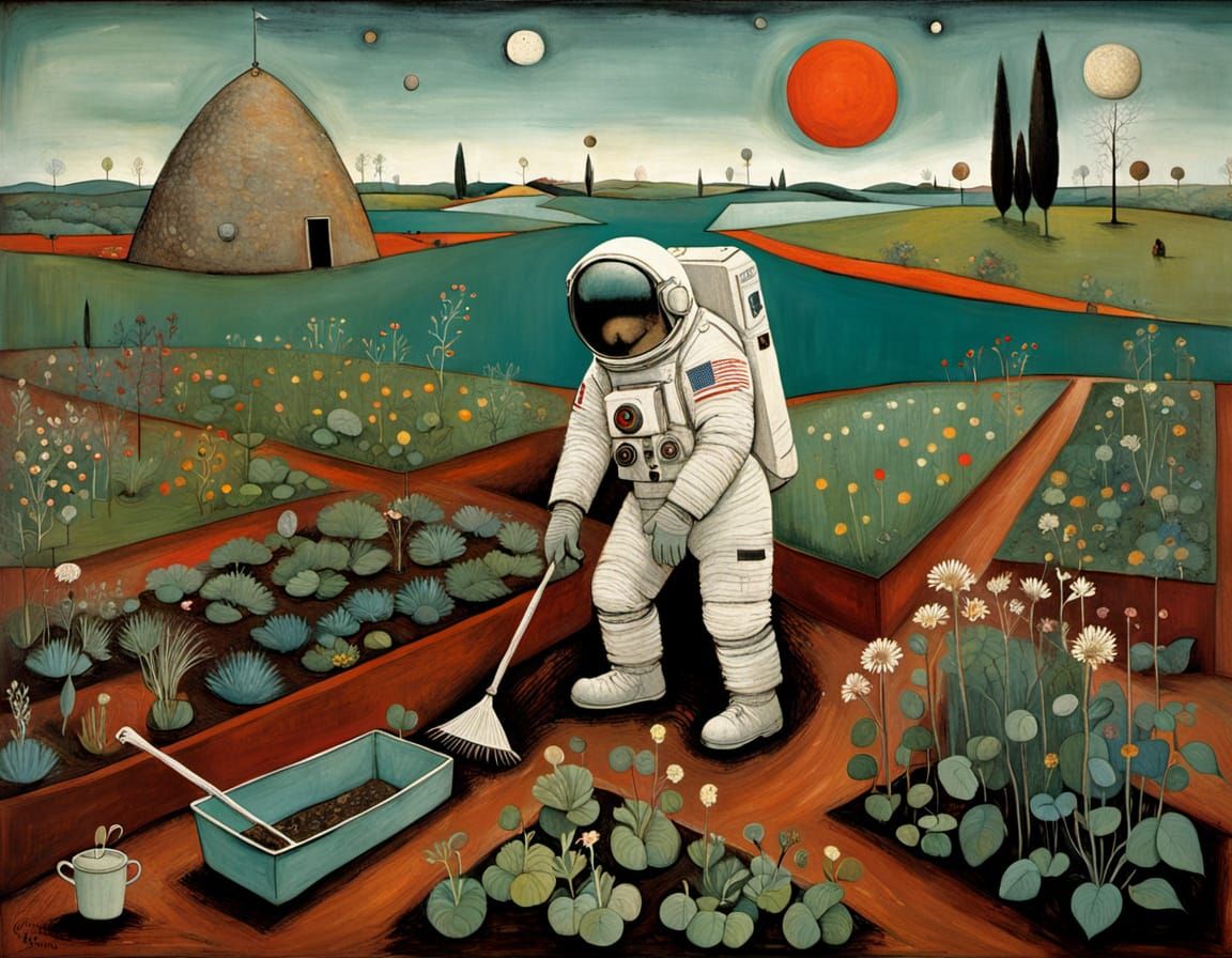 Astronaut Gardening on Mars with Mystical Sensitivity