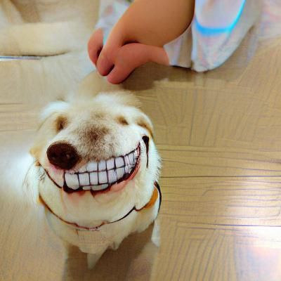 Smile Dog Image Generated by AI