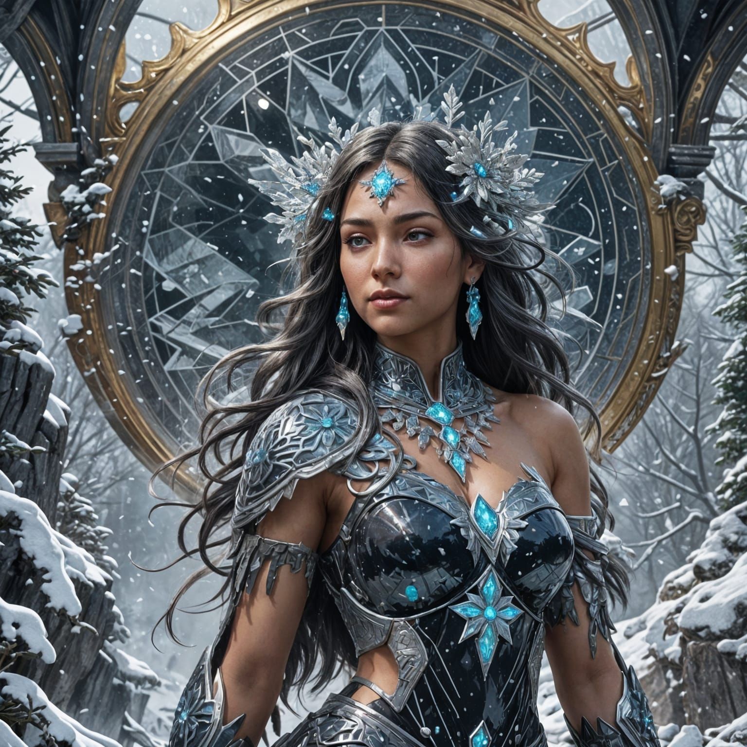 Snowflake Obsidian Goddess