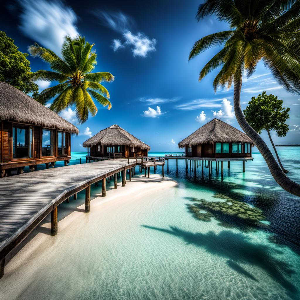 Maldives Paradise: Sunshine and Hyperrealistic Details
