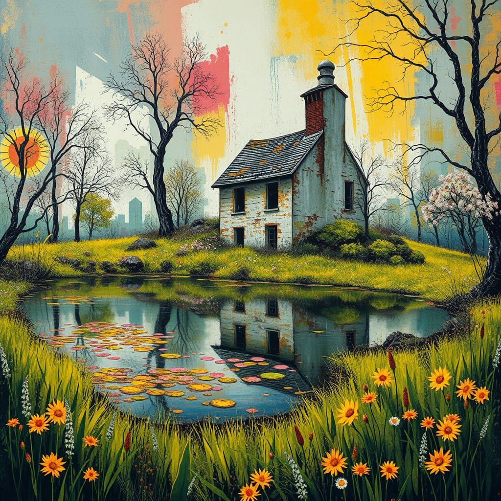 Vibrant Ruins in Post-Apocalyptic Dreamscapes